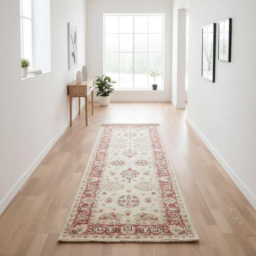 Vintage Afghan Runner Rug 2.69x6.33 ft, Handwoven Wool Hallway Rug, Traditional Oriental Corridor Carpet, Boho Home Decor