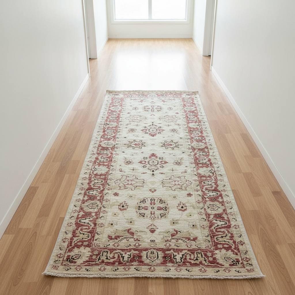 Vintage Afghan Runner Rug 2.69x6.33 ft, Handwoven Wool Hallway Rug, Traditional Oriental Corridor Carpet, Boho Home Decor