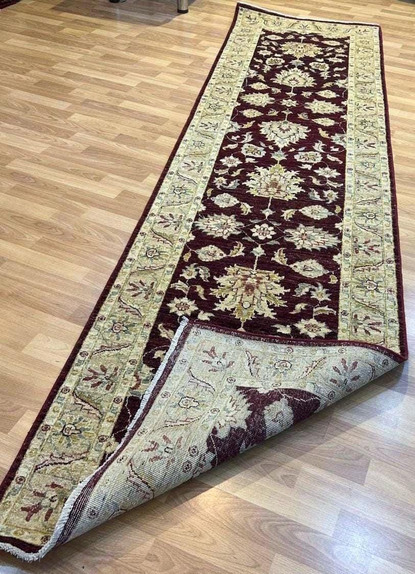 Vintage Afghan Runner Rug Handwoven Wool Hallway Rug Traditional Oriental Corridor Carpet Decor 2.65 x 9.67 ft, Express Shipping 4-6 Day USA