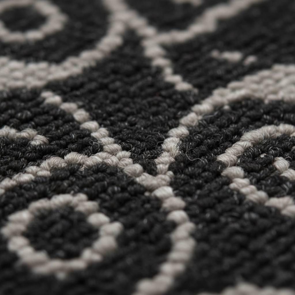 Black Gray Modern Area Rug Indian Hand Woven Rug Viscose Bamboo Silk Rug Luxury Living Room Rug Decorative Border Bedroom Rug