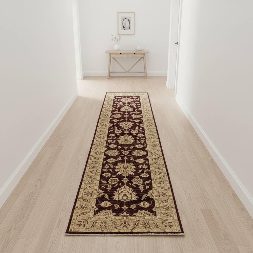 Vintage Afghan Runner Rug Handwoven Wool Hallway Rug Traditional Oriental Corridor Carpet Decor 2.65 x 9.67 ft, Express Shipping 4-6 Day USA