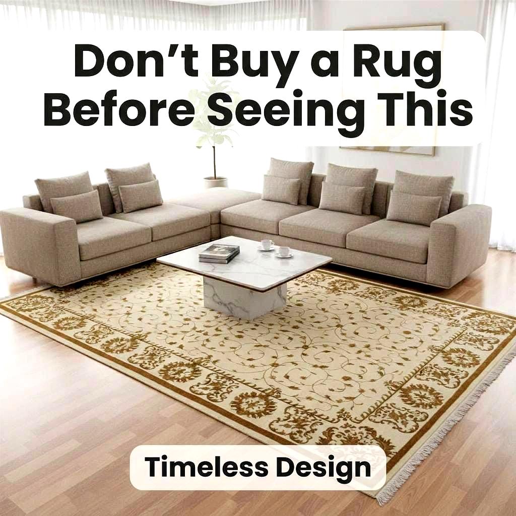 Hand Knotted Wool Silk Rug 6.5x10 – Luxury Floral Oriental Area Rug, Large Living Room Carpet, Handmade, Free Express Shipping USA