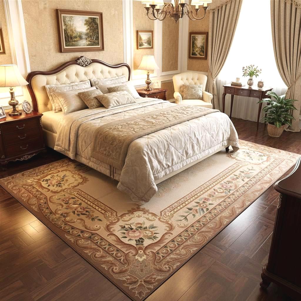 Handwoven Chinese Wool Rug 5.57x7.87 ft Floral Oriental Area Rug Beige Traditional European Living Room Carpet One of a Kind