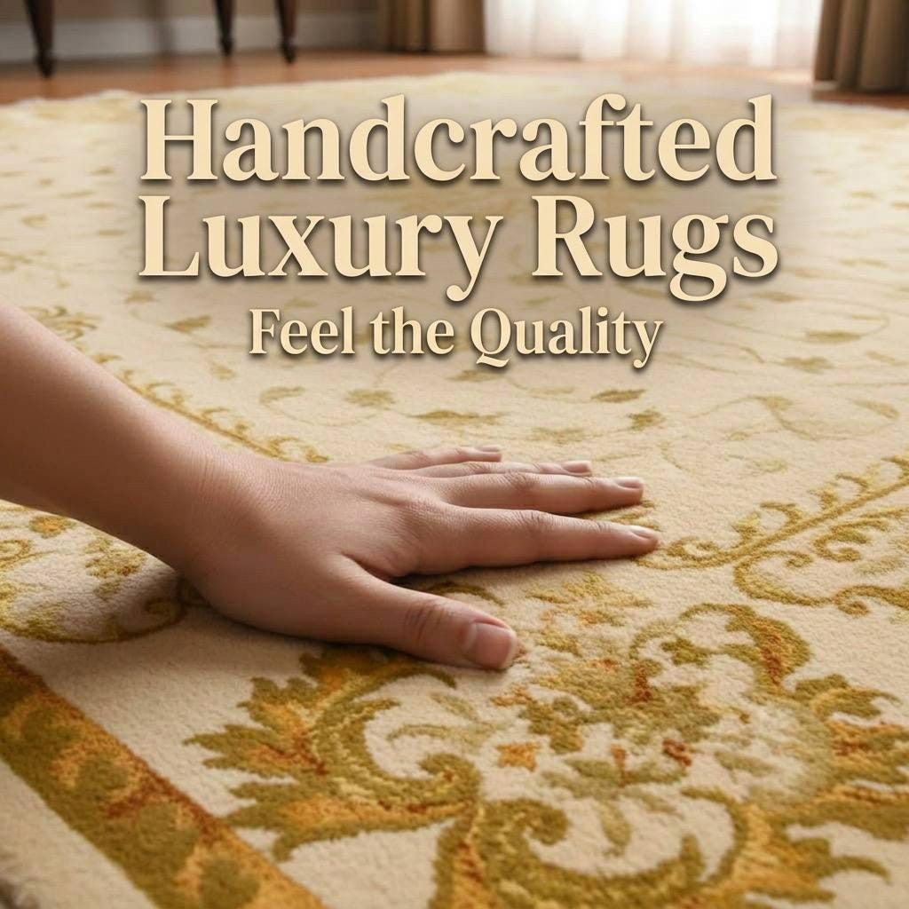 Hand Knotted Wool Silk Rug 6.5x10 – Luxury Floral Oriental Area Rug, Large Living Room Carpet, Handmade, Free Express Shipping USA