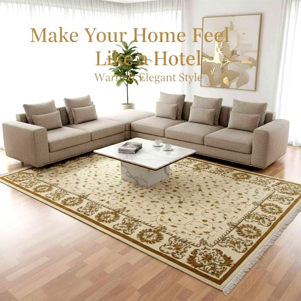Hand Knotted Wool Silk Rug 6.5x10 – Luxury Floral Oriental Area Rug, Large Living Room Carpet, Handmade, Free Express Shipping USA
