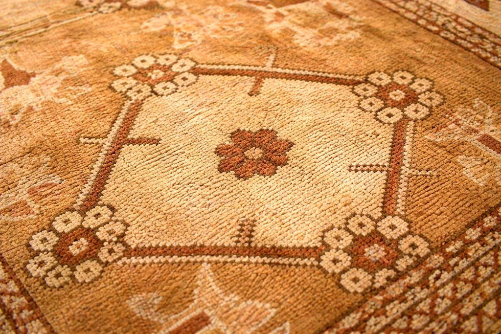 Vintage Turkish Milas Rug 10.2 x 6.5 ft – Handwoven 100% Wool Area Rug, Beige Brown Tribal Rug, Anatolian Geometric Carpet, One of a Kind
