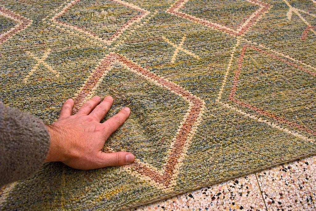 7.87x5.74 ft Hand Knotted Turkish Rug, Vintage Wool Area Rug, Geometric Pattern Rug, Handmade Anatolian Rug, Large Living Room Rug