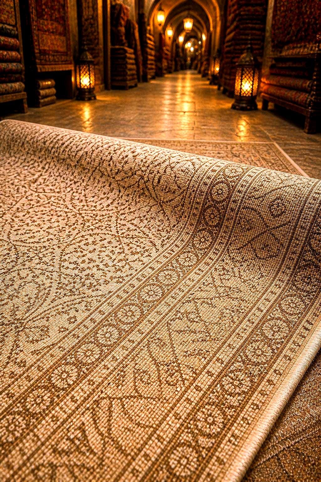 Hand Knotted Kayseri Rug 6.6x9.8 ft – Vintage Turkish Wool Cotton Rug, Beige Neutral Area Rug, Large Living Room Rug, One of a Kind