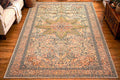 Handwoven Turkish Kayseri Rug 11.4 x 7.5 ft – Wool & Cotton Oriental Area Rug, Large Vintage Floral Carpet, One of a Kind Living Room Rug