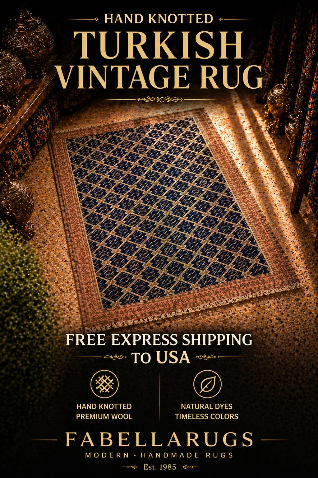 Hand Knotted Turkish Rug 6.3x3.9 ft Vintage Handmade Wool Rug, One of a Kind Floral Runner Rug, Neutral Boho Area Rug