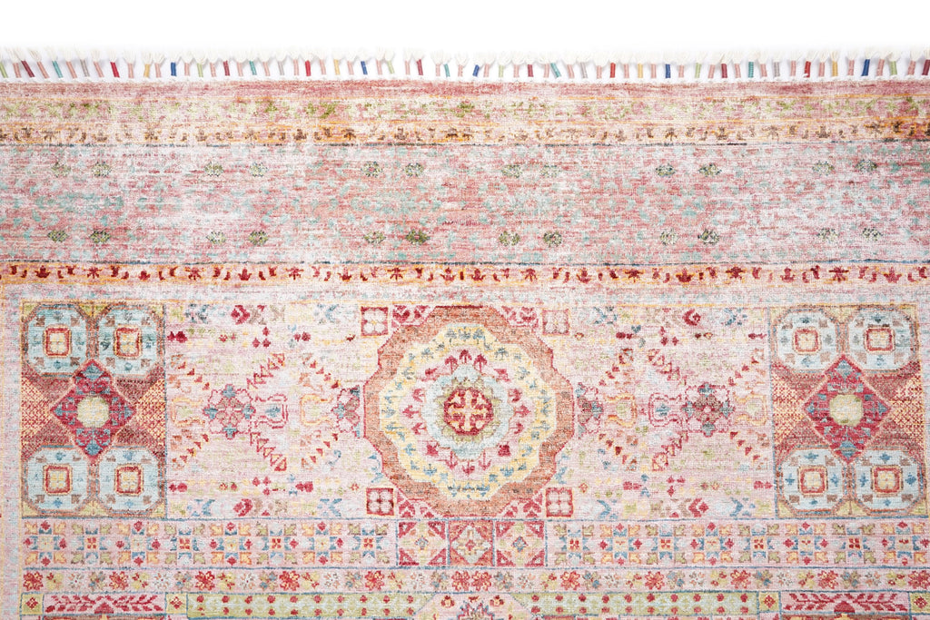 Pastel Vintage Turkish Rug 7.80 x 5.67 Ft – Handmade Oushak Area Rug – Soft Pink Boho Rug – One of a Kind Anatolian Carpet