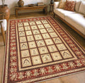Handmade Sultani Rug 7.64 x 5.51 ft, Luxury Turkish Style Wool Rug, Red Anatolian Area Rug, Vintage Handwoven Rug, Tribal Geometric Carpet