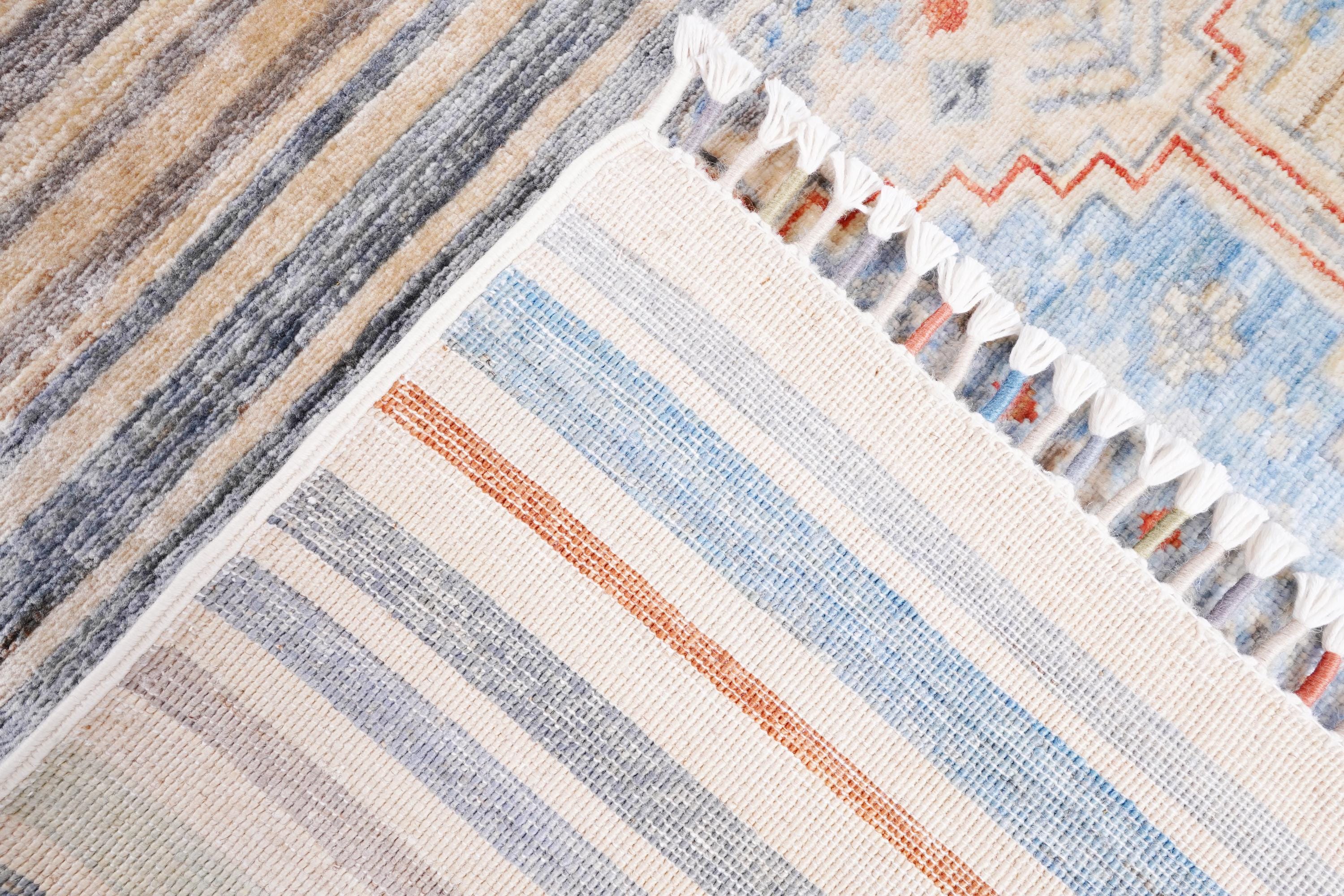 Handmade Sultani Rug 7.94 x 5.54 ft, Turkish Style Area Rug, Neutral Beige Wool Rug, Vintage Look Handwoven Rug, Luxury Living Room Carpet