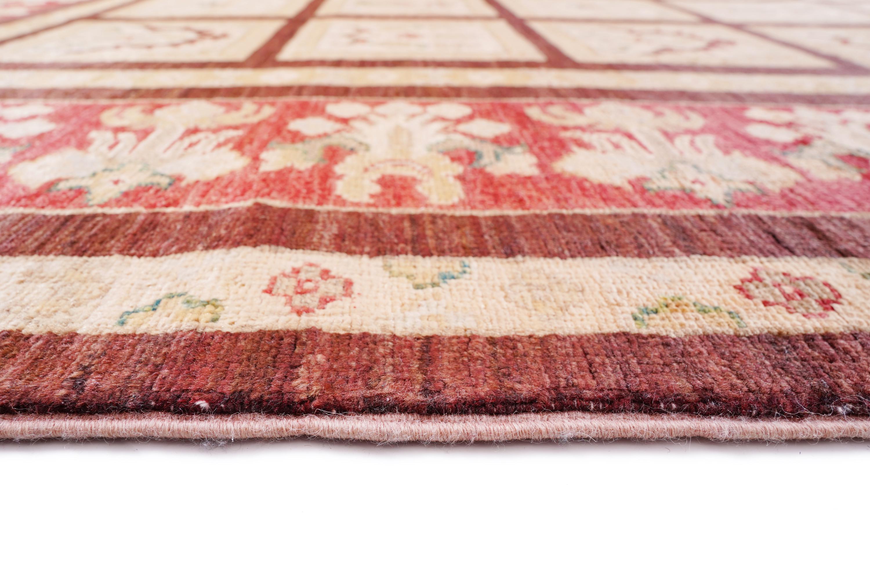 Handmade Sultani Rug 7.64 x 5.51 ft, Luxury Turkish Style Wool Rug, Red Anatolian Area Rug, Vintage Handwoven Rug, Tribal Geometric Carpet
