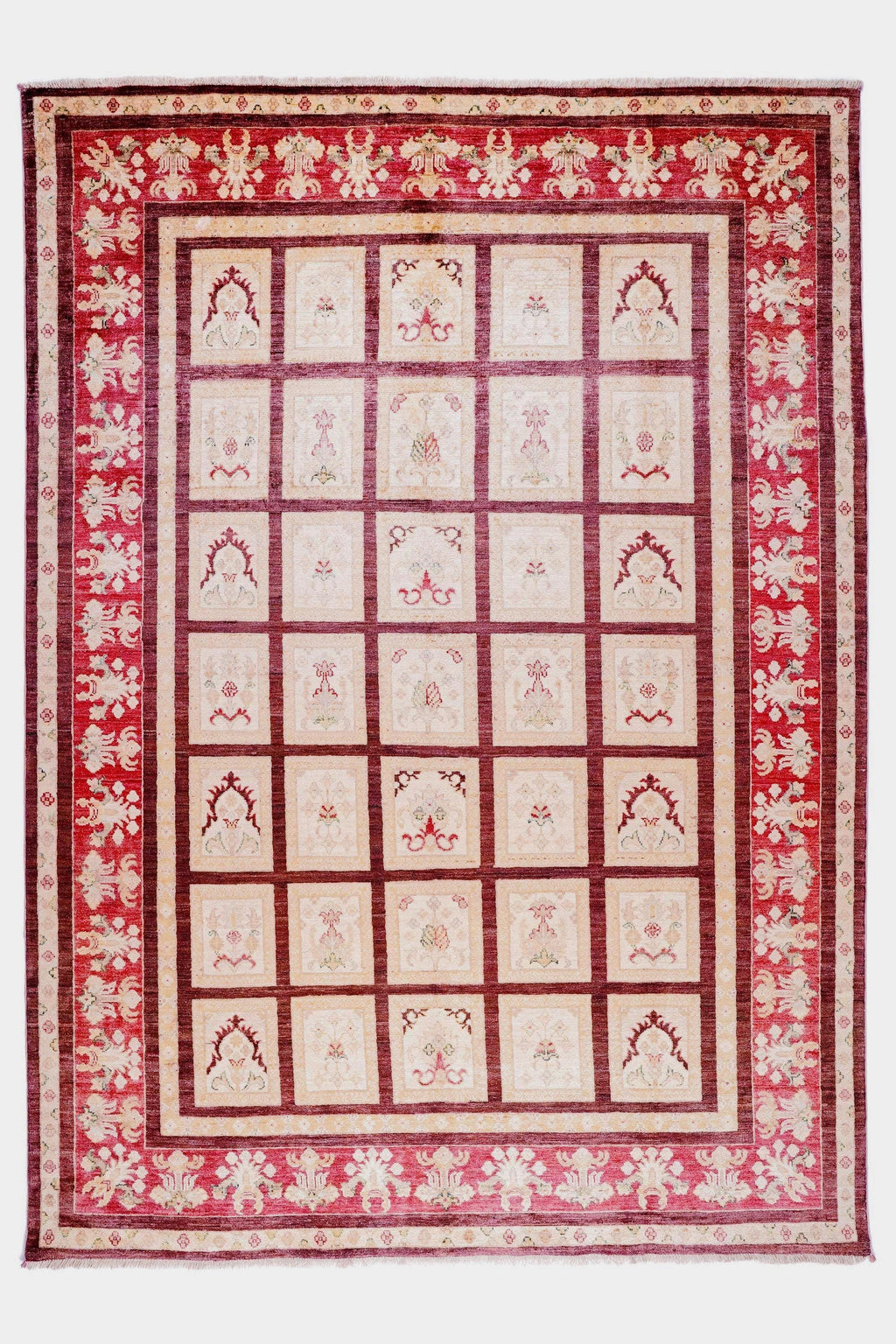 Handmade Sultani Rug 7.64 x 5.51 ft, Luxury Turkish Style Wool Rug, Red Anatolian Area Rug, Vintage Handwoven Rug, Tribal Geometric Carpet