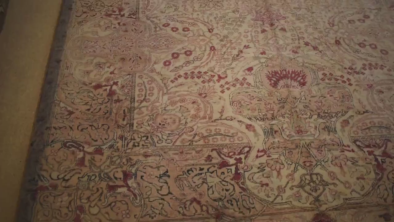 Hand Knotted Kayseri Rug 7.5x11.5 ft, Vintage Turkish Area Rug, Large Oushak Style Carpet, Handmade Wool Rug, Luxury Living Room Rug